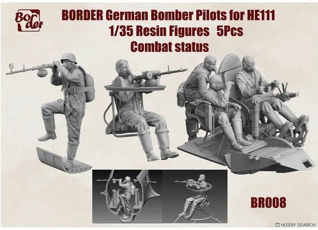 border-models-br008-pilotes-bombardier-he111-figurines-1-35-r-sine image 1