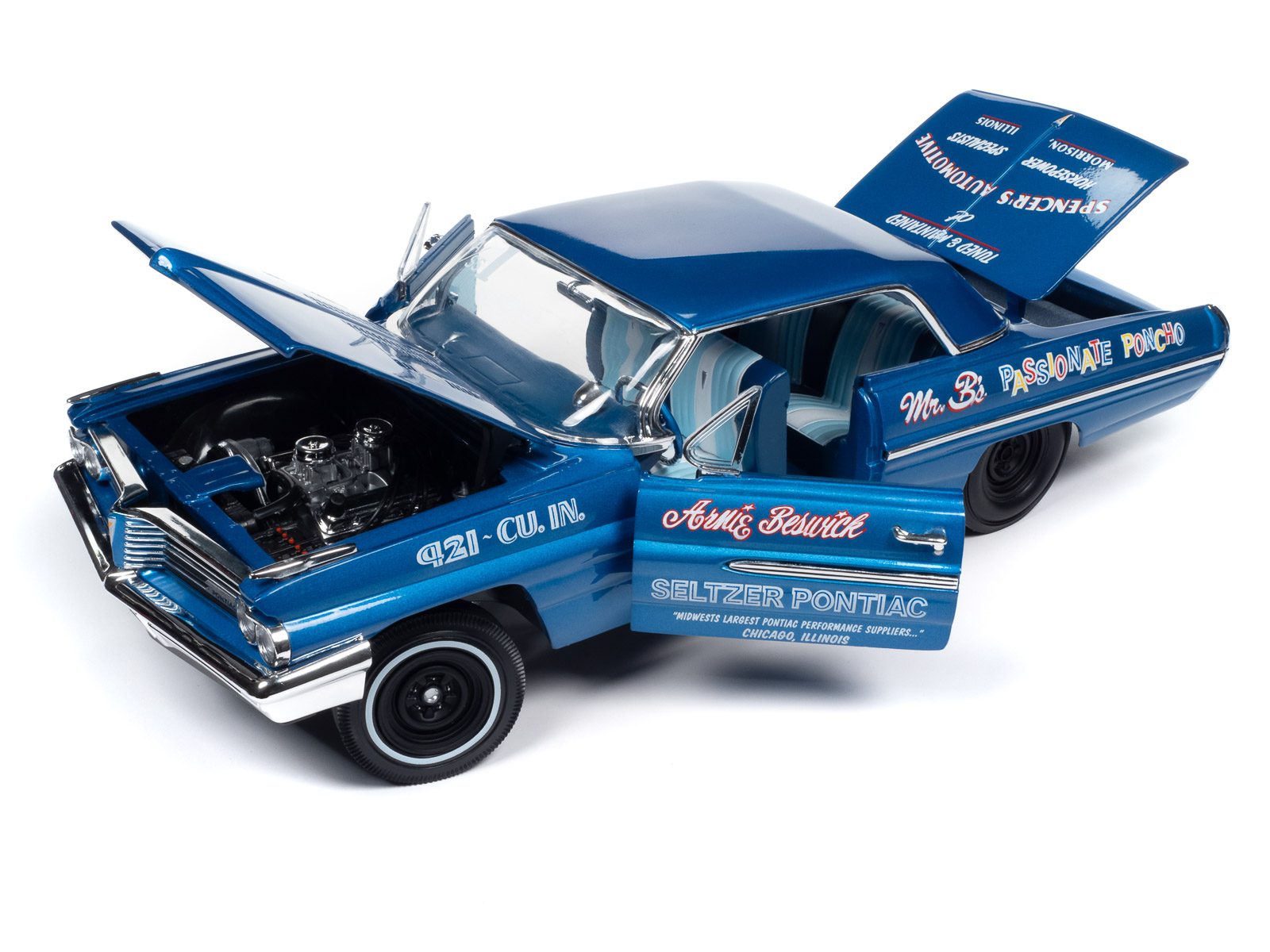 auto-world-1962-pontiac-catalina-hardtop-miniature-1-18-drag image 2