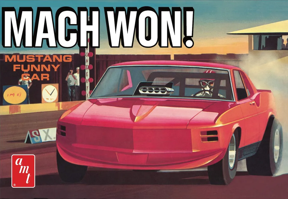 amt-mustang-funny-car-mach-won-1970-1-25-maquette-dragster image 1