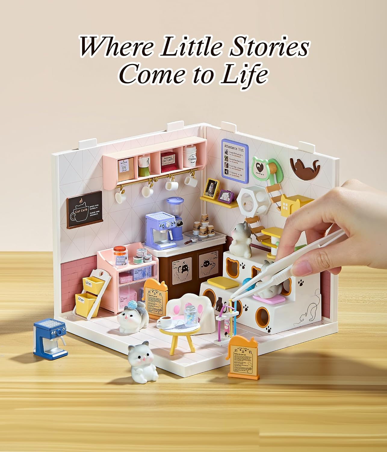 fairy-care-dreamy-bay-maison-miniature-cat-cafe-145-pi-ces image 4