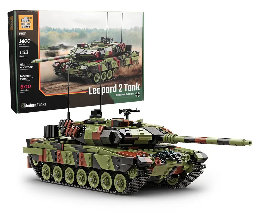 build-army-bam001-leopard-2a6-char-briques-1390-pcs image 1