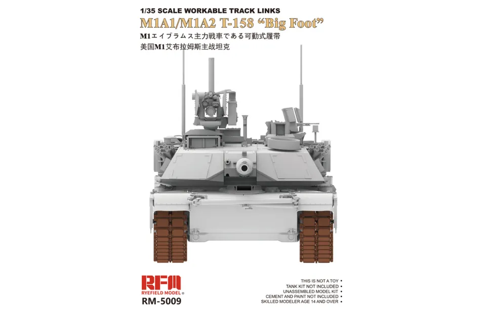 rye-field-5009-chenilles-t-158-big-foot-1-35-m1a1-m1a2 image 1