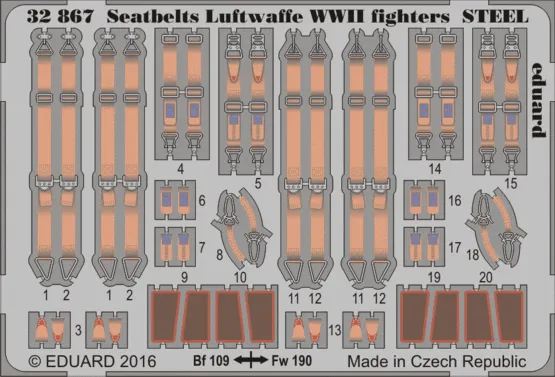 eduard-32867-harnais-avion-luftwaffe-steel-1-32 image 1