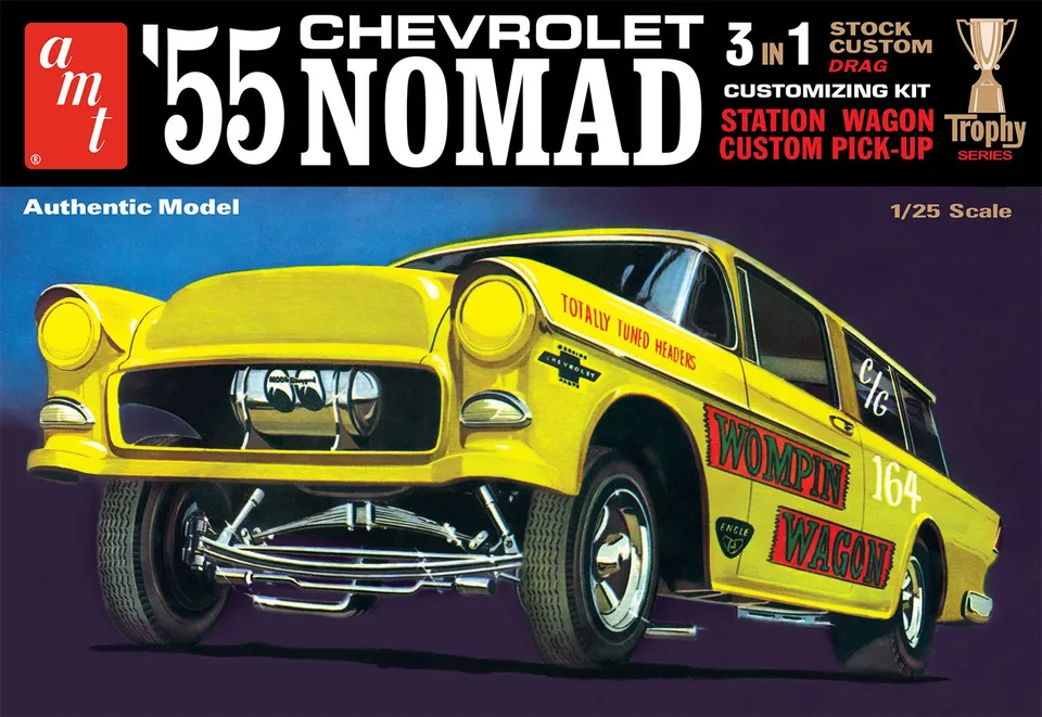 amt-1955-chevy-nomad-maquette-voiture-1-25-3-en-1-stock-custom image 1