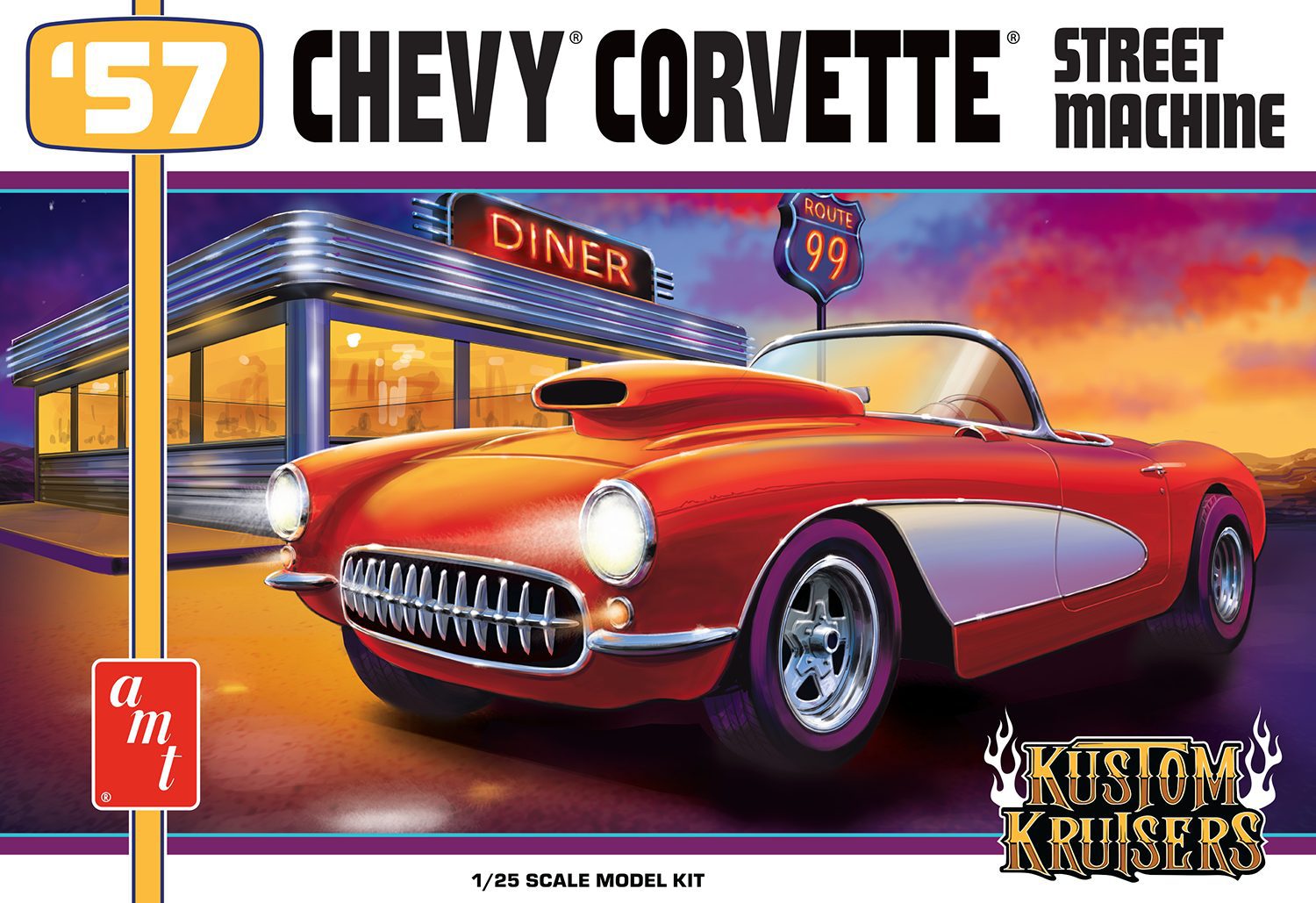 amt-1957-chevy-corvette-street-machine-maquette-1-25 image 1
