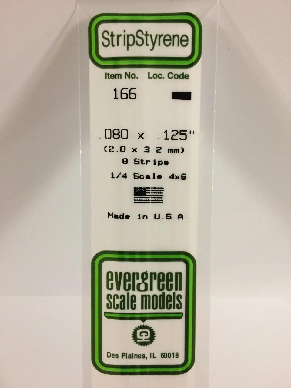 evergreen-strips-166-profil-blanc-2-0x3-2mm-8-pi-ces image 1