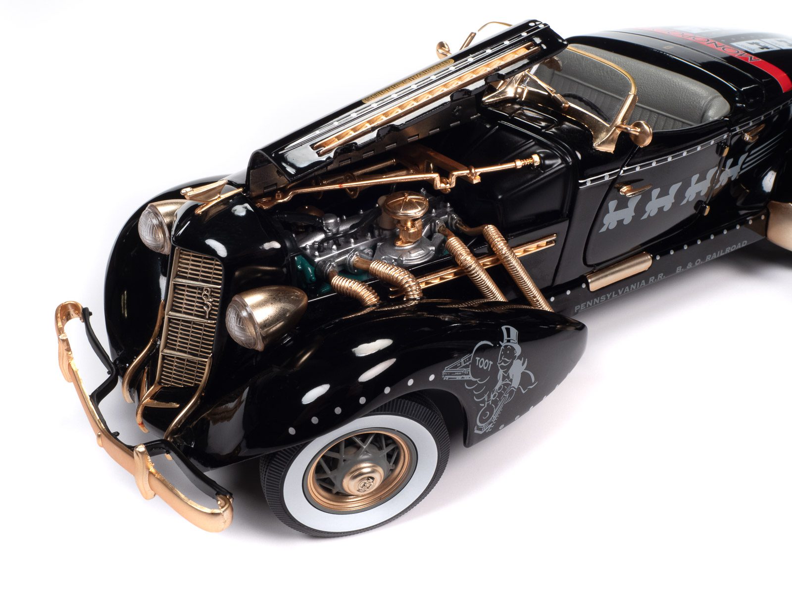 auto-world-monopoly-auburn-851-speedster-miniature-1-18-noire image 2