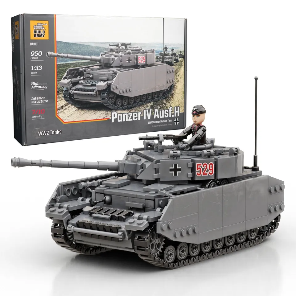build-army-ba0161-panzer-iv-ausf-h-char-briques-1-33-935-pcs image 1
