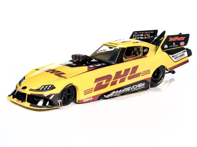 auto-world-jr-todd-dhl-toyota-supra-funny-car-diecast-1-24 image 1