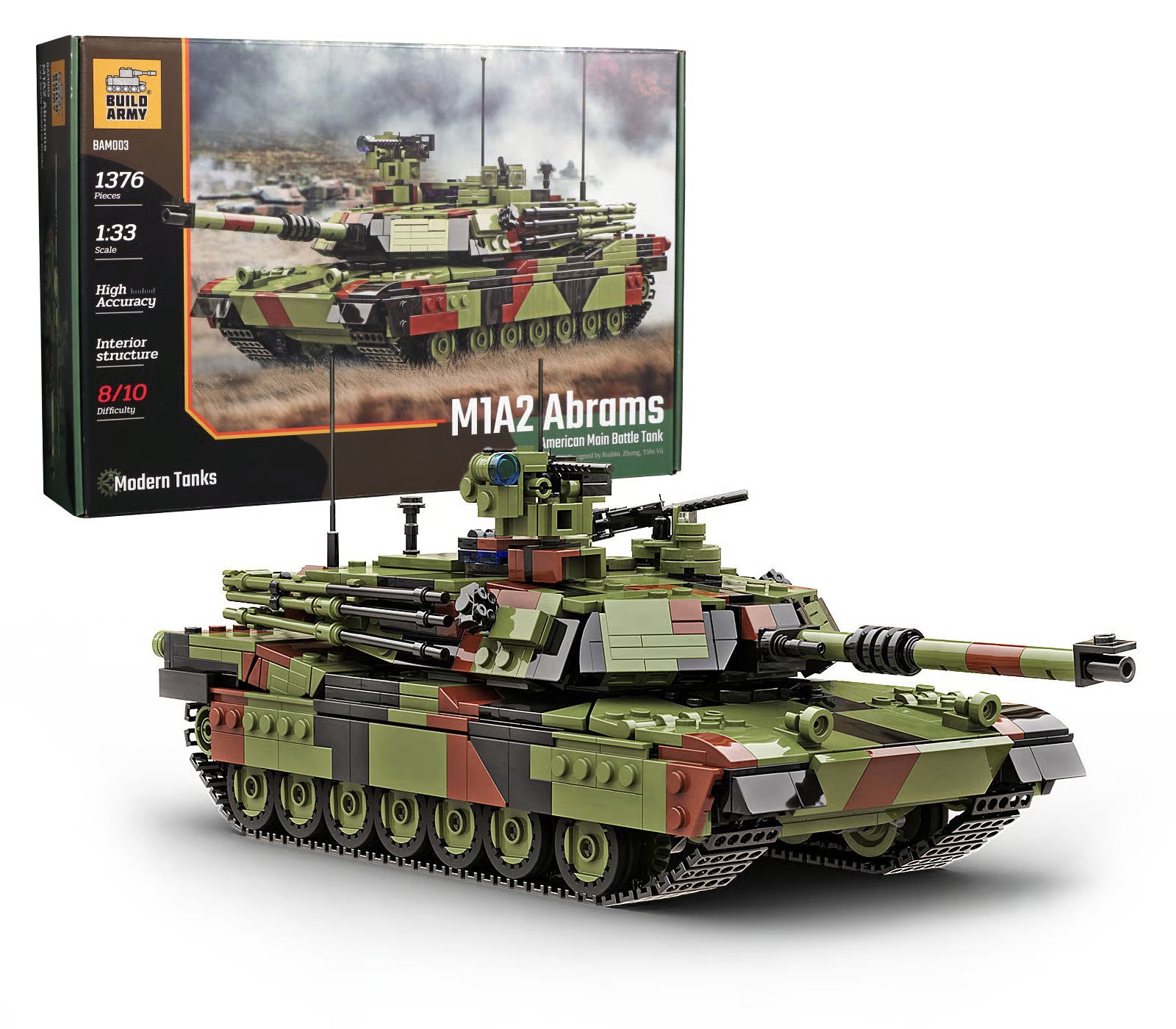 build-army-bam003-briques-abrams-m1a2-1377-pcs image 1