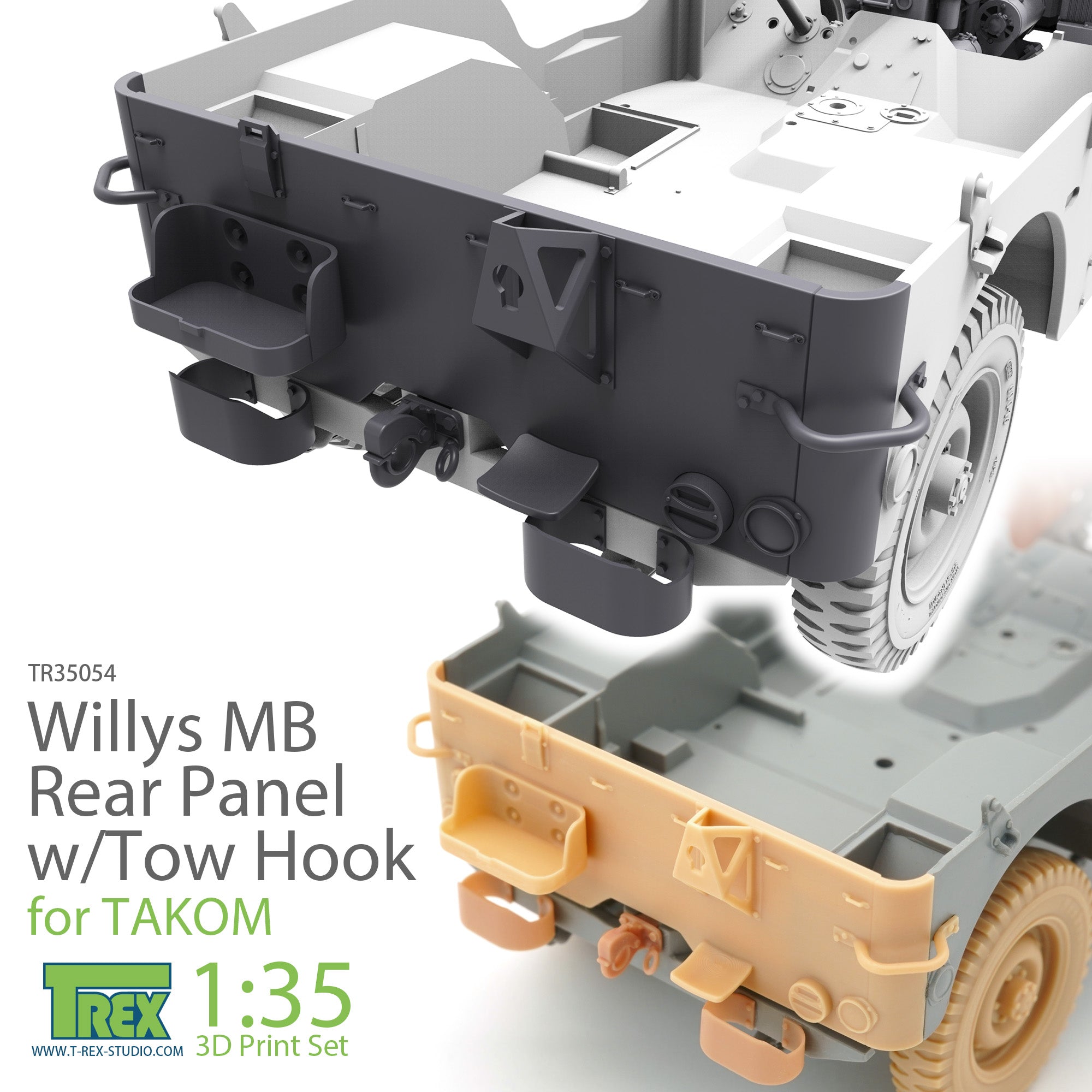 t-rex-35054-willys-mb-panneau-arri-re-set-am-lioration-1-35 image 1