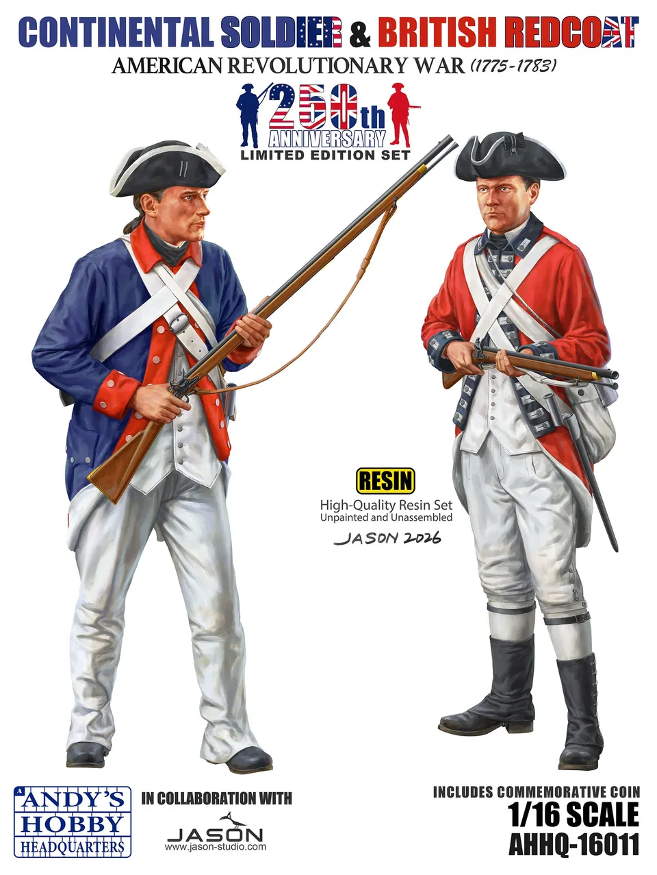 andy-s-hobby-16011-continental-army-redcoat-figurines-1-16-r-sine image 1