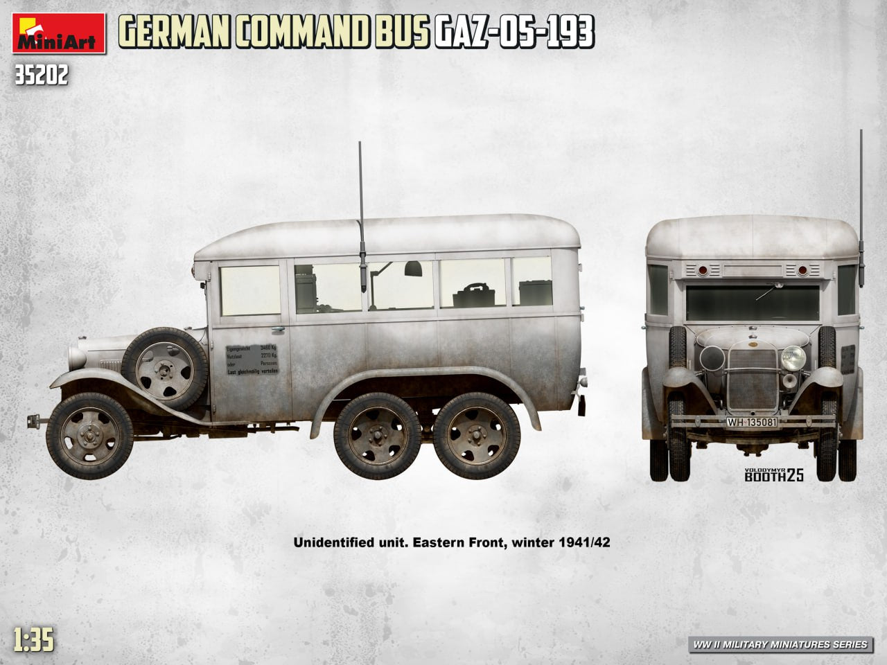 miniart-35202-gaz-05-193-maquette-bus-militaire-1-35-allemand image 6