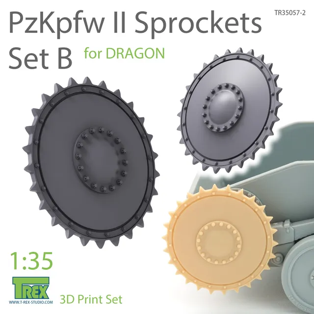 t-rex-35057-2-pzkpfw-ii-kit-barbotins-1-35-pour-dragon-set-b image 1