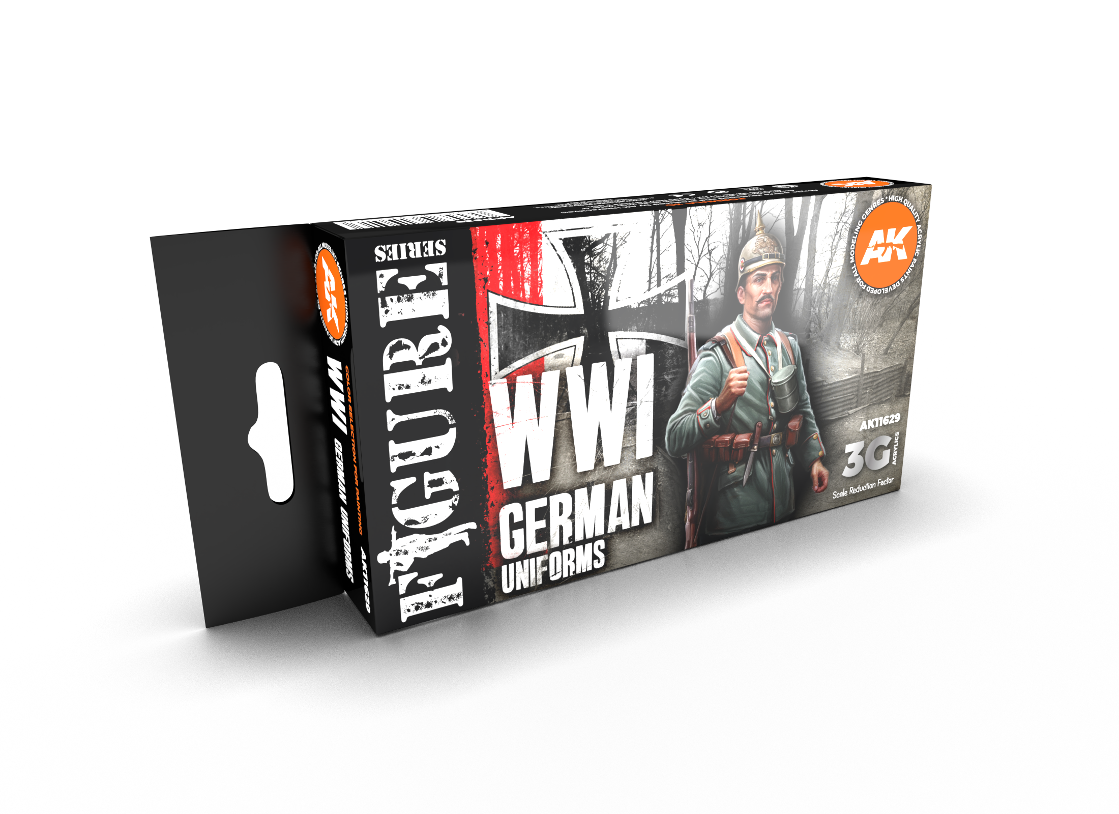 ak-interactive-3g-uniforme-allemand-wwi-peinture-acrylique image 1