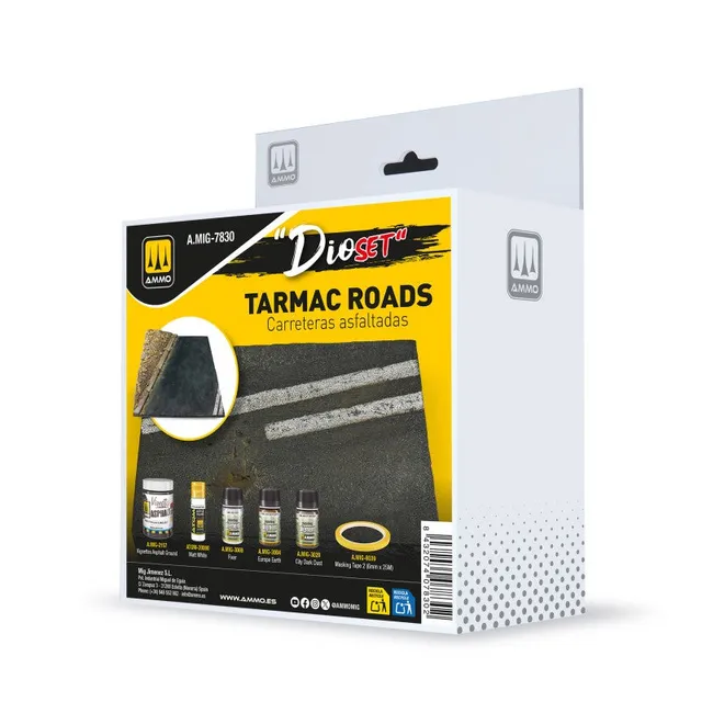 ammo-7830-dioset-tarmac-roads-set-diorama-asphalte image 1