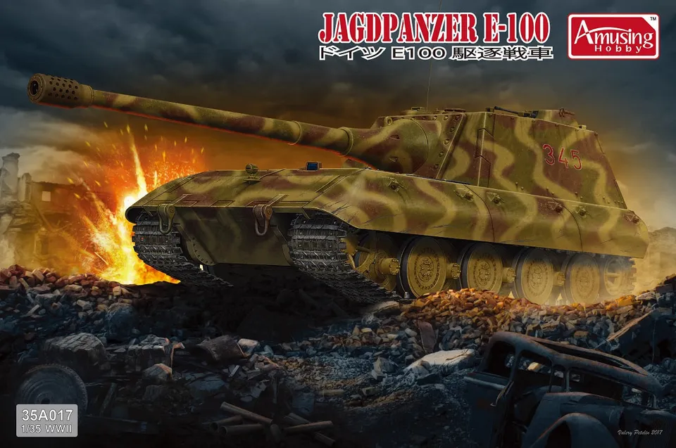 amusing-hobby-35a017-1-35-jagdpanzer-e-100-chasseur-char image 1