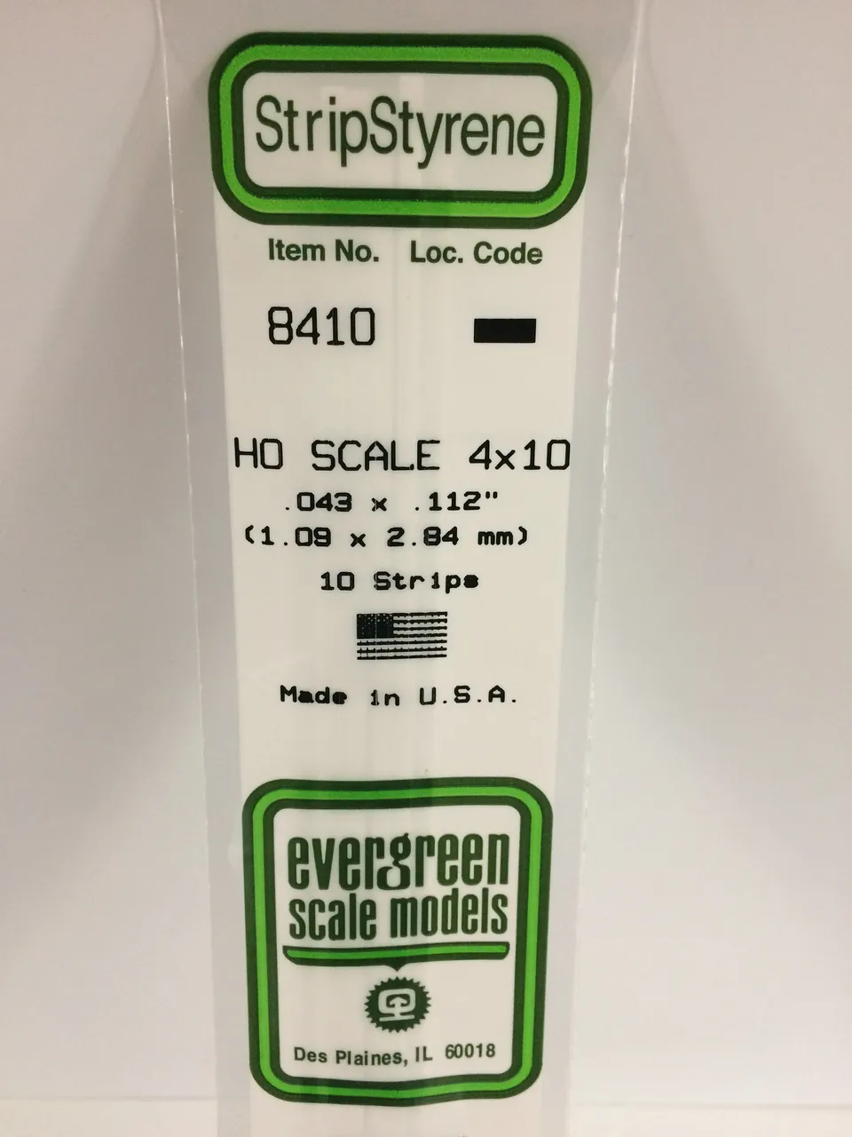 evergreen-strips-8410-baguette-ho-1-1x2-8-mm-x10 image 1