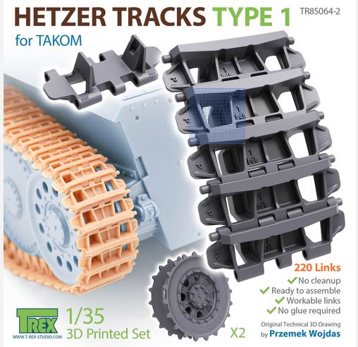t-rex-85064-2-hetzer-tracks-type-1-chenilles-1-35-takom image 1