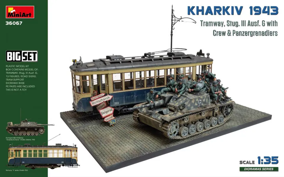 miniart-36067-maquette-kharkiv-tram-stug-iii-1-35 image 1