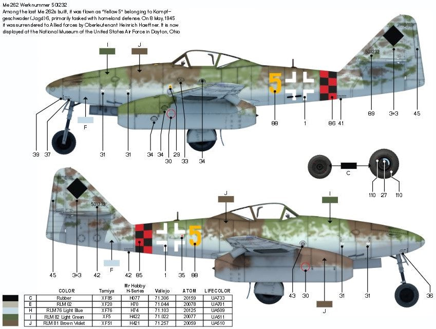 das-werk-dw32003-messerschmitt-me-262-maquette-avion-1-32 image 8