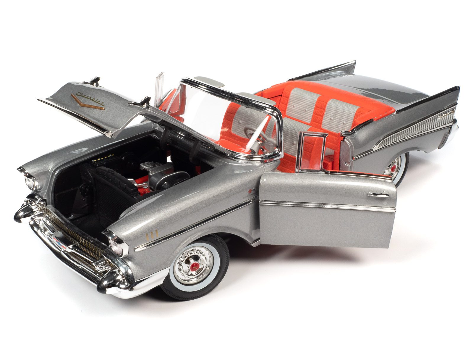 auto-world-chevrolet-bel-air-1957-cabriolet-miniature-1-18 image 8
