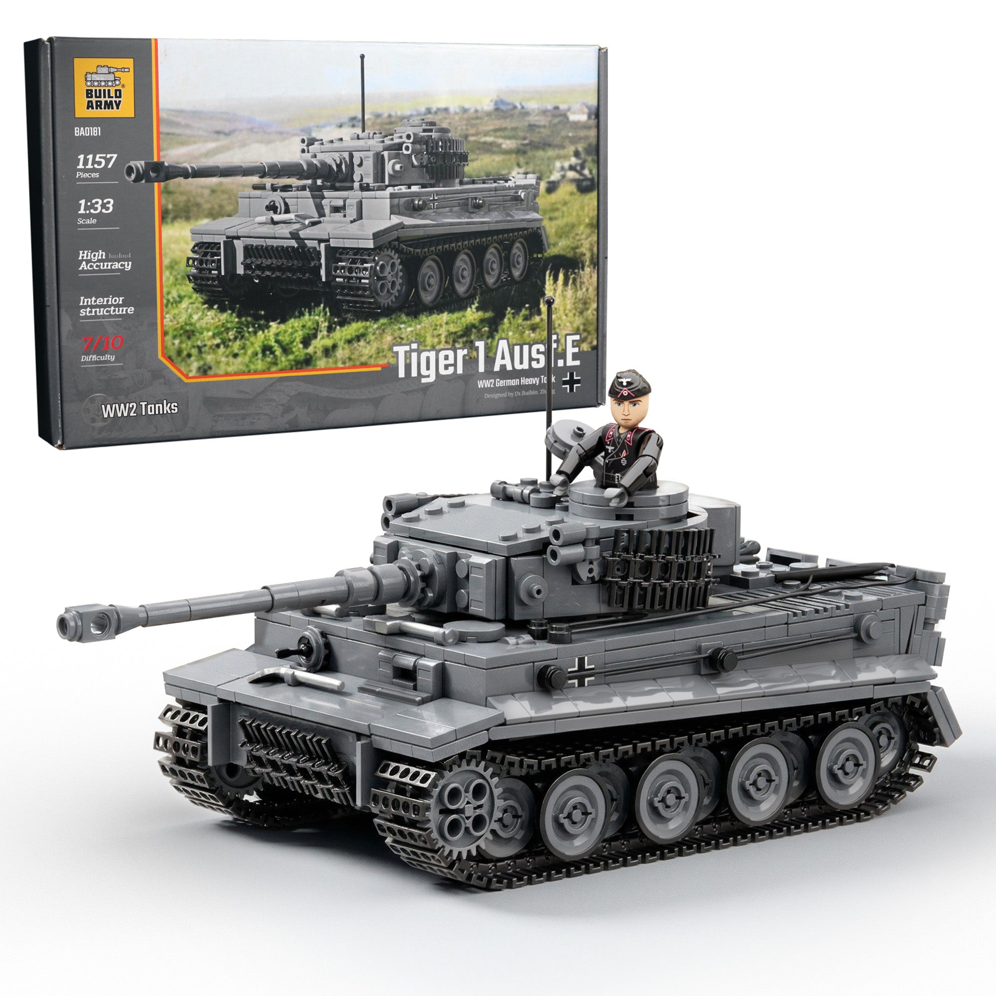 build-army-ba0181-tiger-1-ausf-e-char-briques-1056-pi-ces image 1