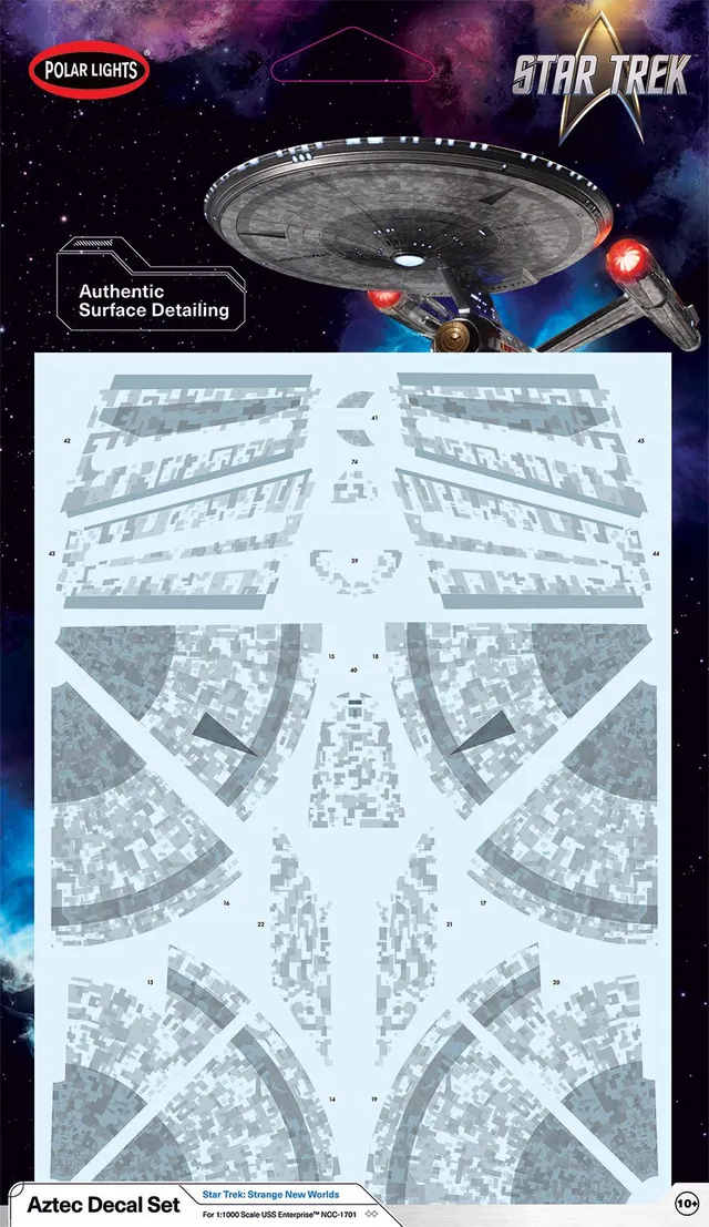 polar-lights-enterprise-aztec-decals-1-1000-star-trek image 1