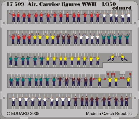 eduard-17509-figurines-porte-avions-wwii-1-350-peintes image 1