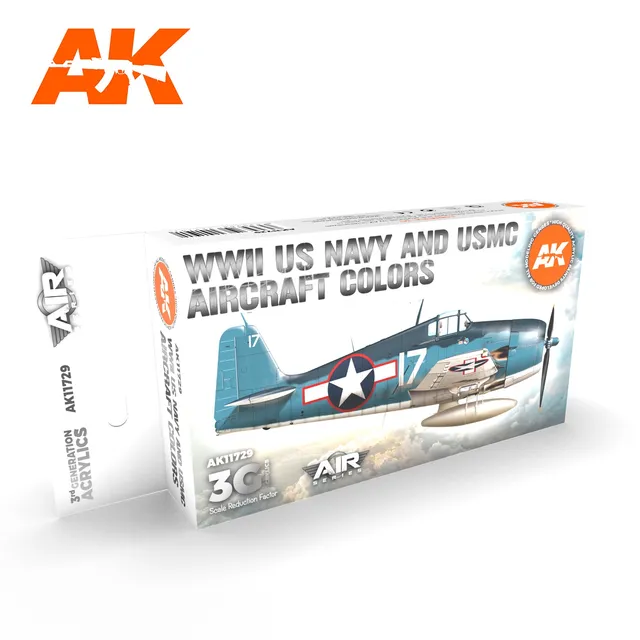 ak-interactive-3g-air-us-navy-peinture-maquette-avion-ww2-set image 1