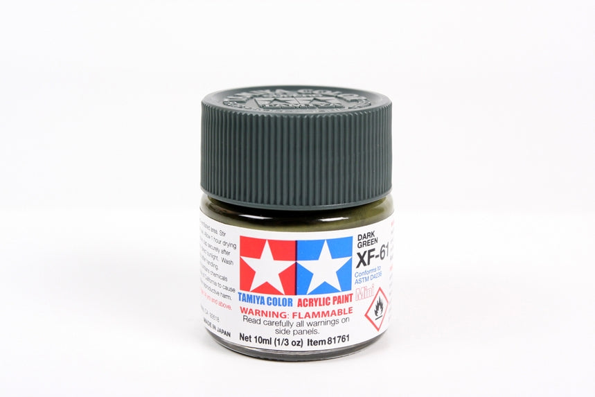 tamiya-xf61-81761-dark-green-peinture-acrylique-10ml-mate image 1