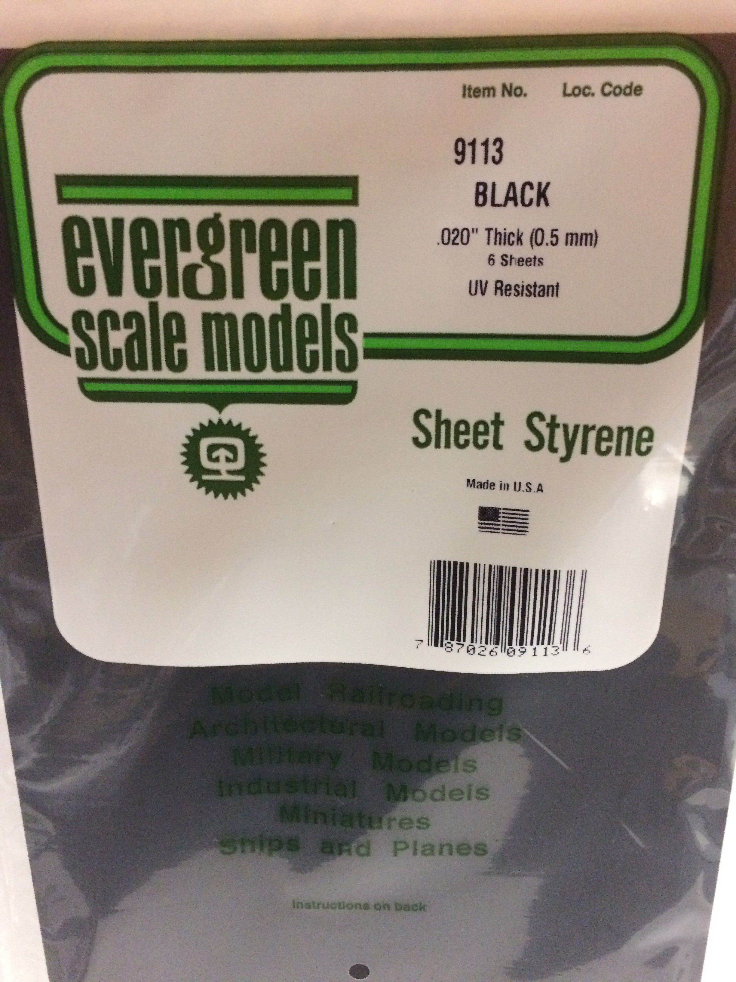 evergreen-sheets-9513-plaque-plastique-noire-0-5-mm-3-pcs image 2