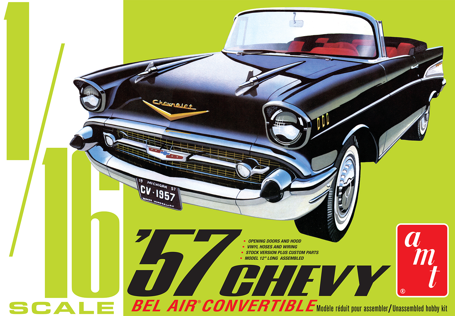 amt-chevy-bel-air-1957-cabriolet-maquette-1-16-stock-custom image 1