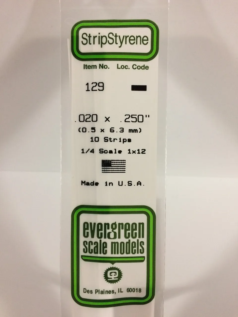 evergreen-strips-129-baguette-polystyr-ne-blanc-0-5x6-3-mm-10-pi-ces image 1